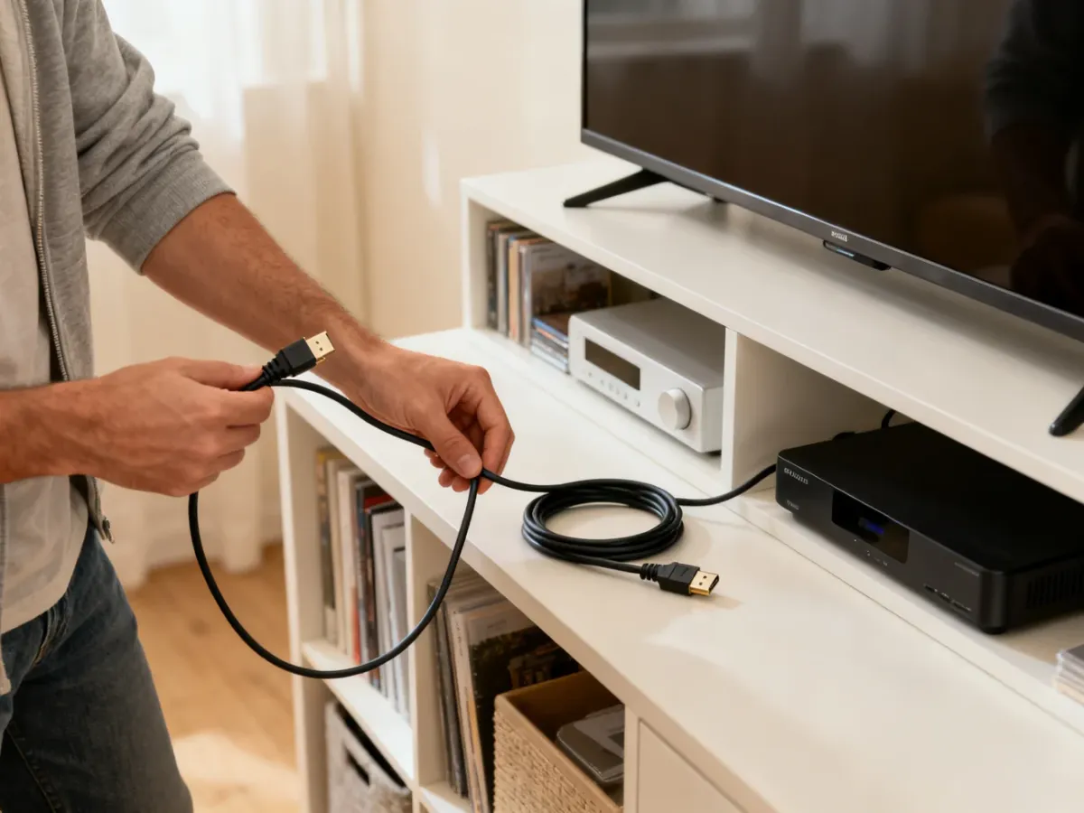Testowanie dekodera z użyciem zapasowego kabla HDMI
