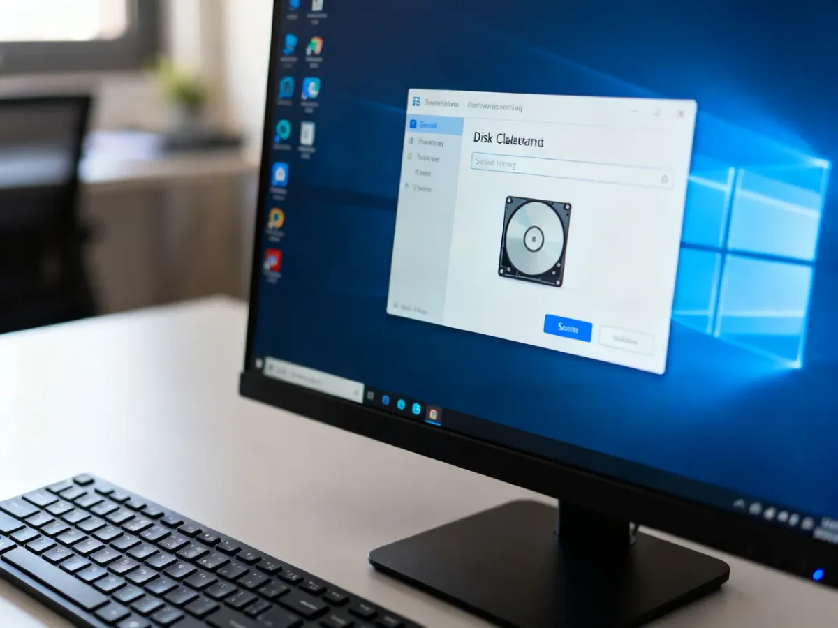Narzędzie Oczyszczanie dysku skanujące dysk systemowy komputera
